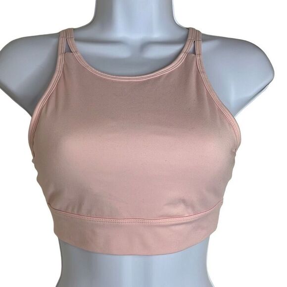 Balance Athletica Pink Strappy Back Sports Bra Small Gym Yoga Workout Athleisure - Picture 1 of 7